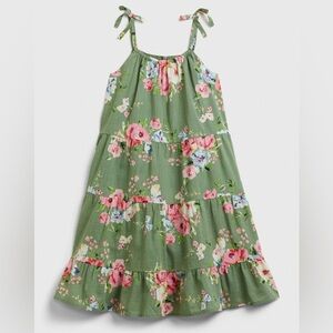 GAP Girls’ Floral Green Tiered Dress